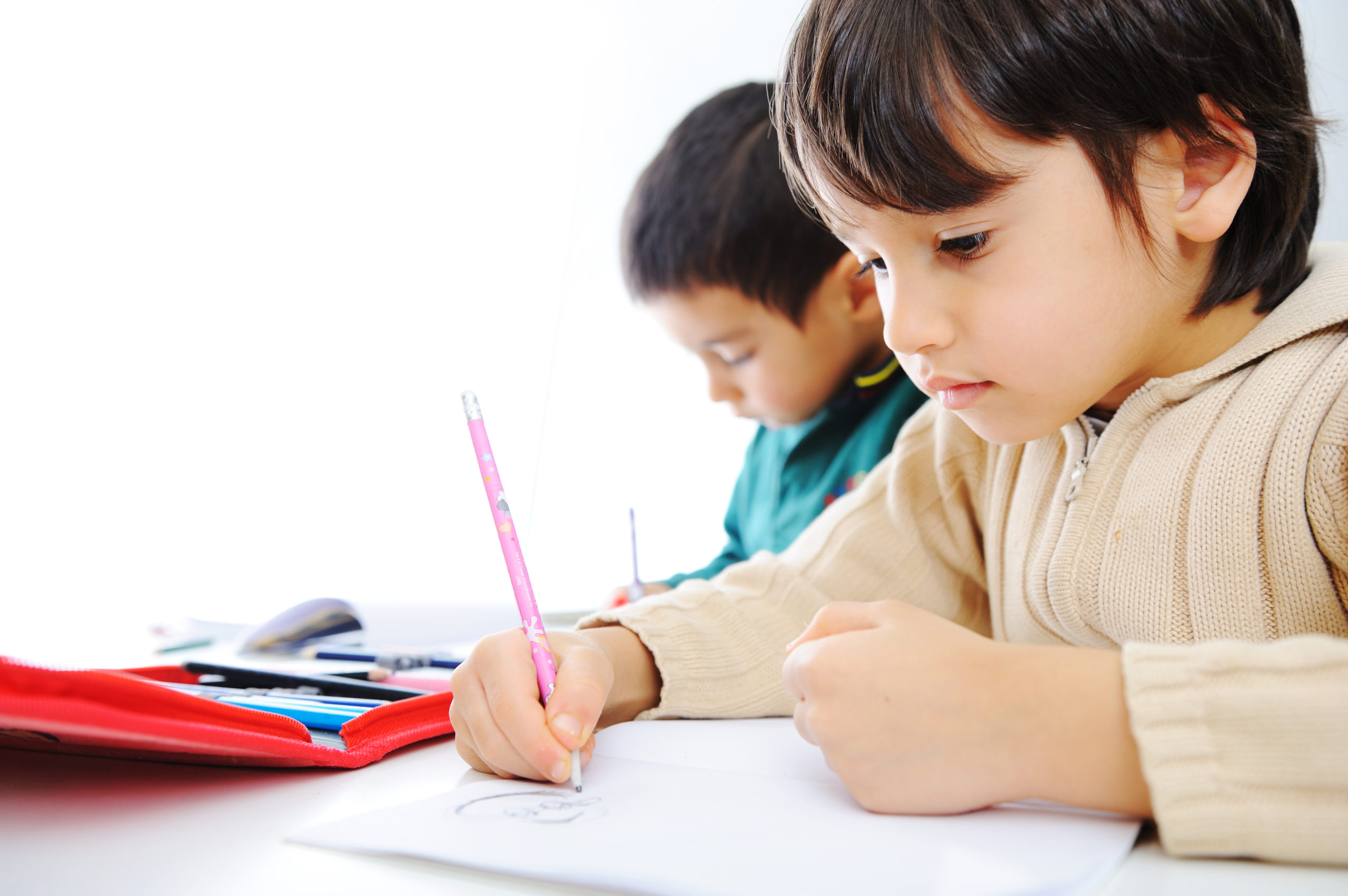 Learning process, cute children Learning process, cute children